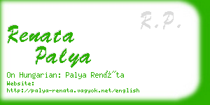 renata palya business card